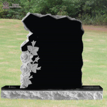 Customized Cheap Black Plate Type Tombstones And Monuments For Sale